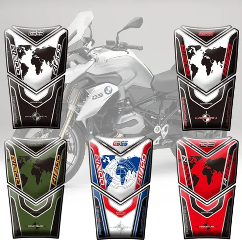 Pegatinas de motocicleta para tanque de combustible, pegatina de goma 3D, calcomanías protectoras de espina de pescado para R1200GS Adventure 2014 15 16 17 14-17