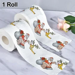 Christmas Pattern Series Roll Papers Prints Funny Toilets Papers Supplie Xmas Decor Toilets Papers Color Printing Roll Papers