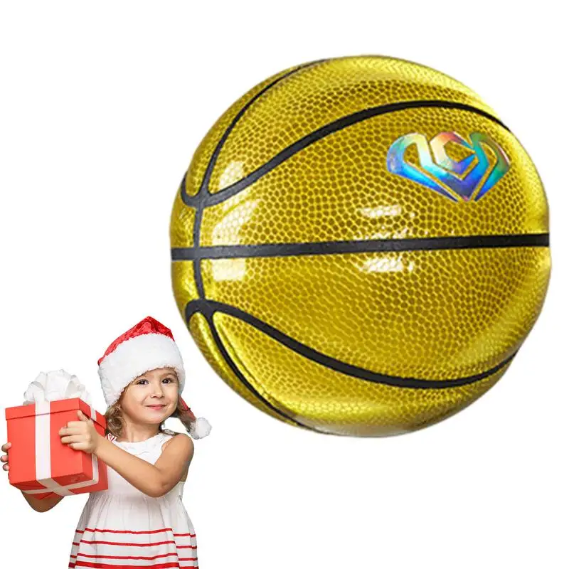 

Size 1 Basketball PU Leather Size 1 Glowing Basketball Small Sport Football Photo Prop Mini Ornament For Kids Youth Basketball