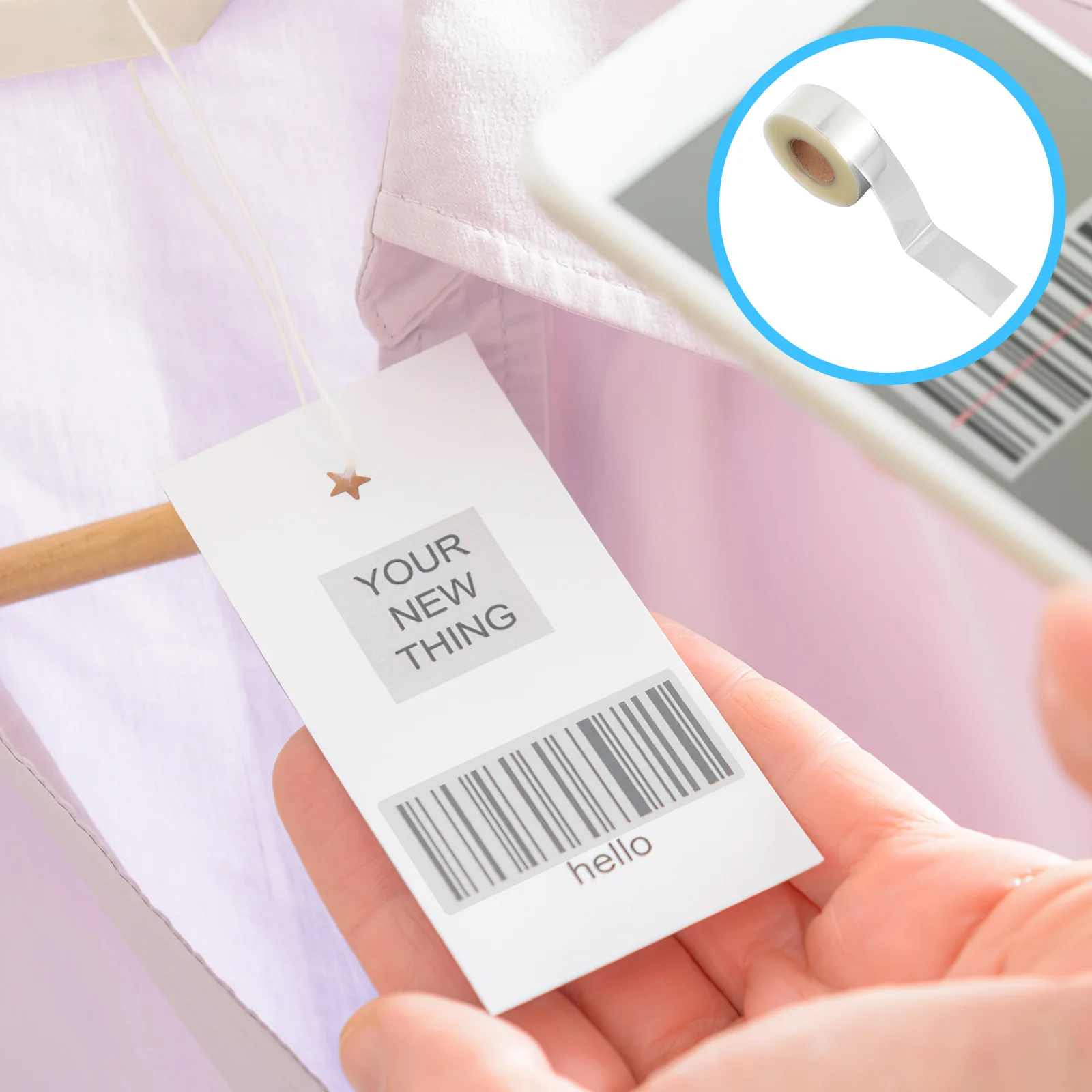 500 Pcs Label Protector Bins Protectors Stickers Clear Envelope Transparent Numbers for Library Books Barcode