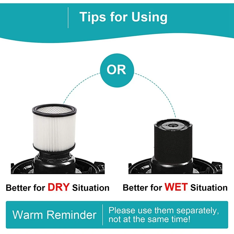 店舗用の交換用フィルターカートリッジ、ウェットおよびドライ掃除機に適合、5ガロンおよび上記、90304 90350 90333