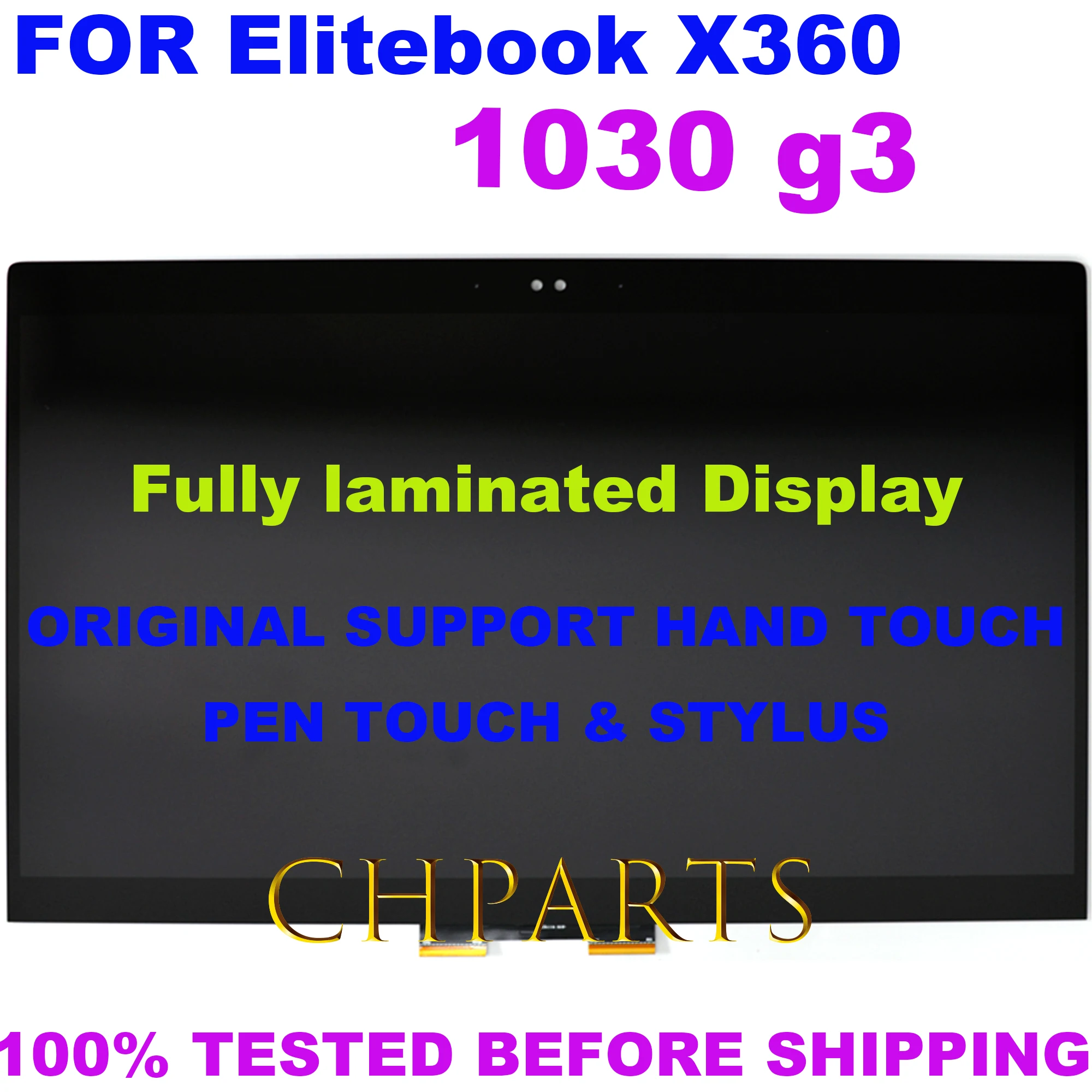 

13.3" For HP EliteBook x360 1030 G3 13.3" LCD Touch Screen Display Assembly FHD 1920*1080 L31868-001 L31869-001 Gloosy