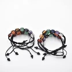 Wholesale  6Pcs/lot Fashion Natural Stone 7 chakras Bracelets Crystal  Bracelet Women Men Jewelry free shipping
