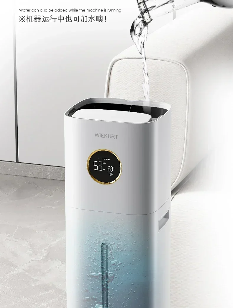 Home bedroom floor-standing humidifier,large fog volume,  silent, large capacity, indoor air purification.