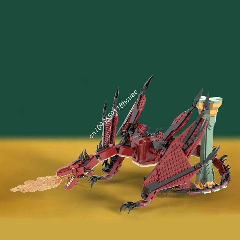 

1460 шт. MOC Smaug the Dragon Hobbit Lord Rings Модель Строительные блоки креативная архитектура Детские игрушки Образование Рождественские подарки