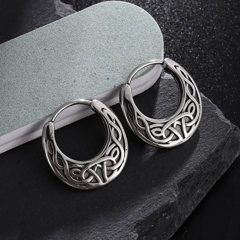 Retro Nordic Legend Celtic Knot Earrings for Men Women Hypoallergenic Jewelry Retro Ethnic Earrings Trendy Jewelry