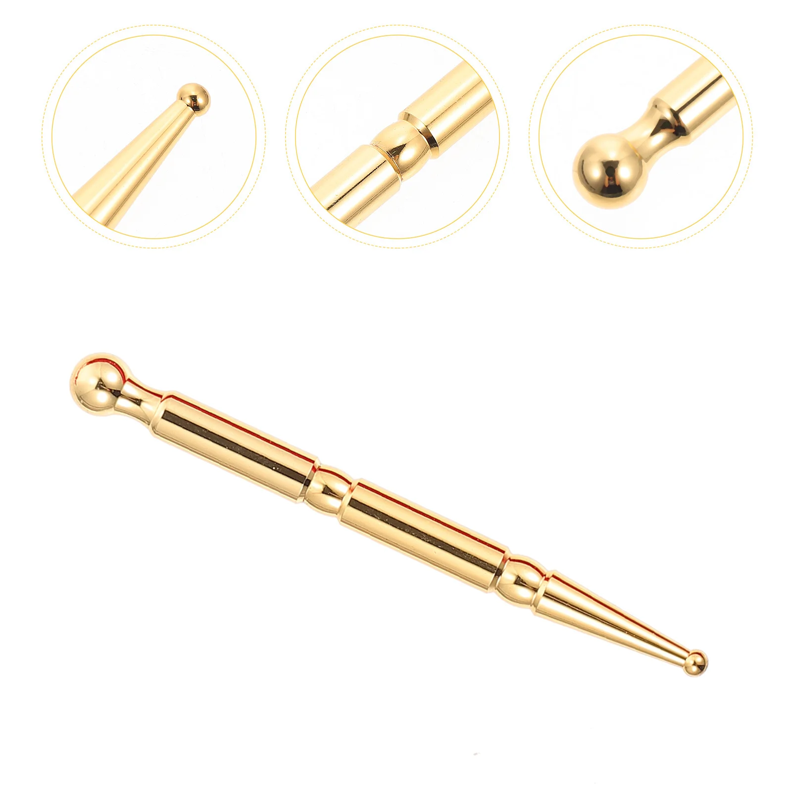 النحاس عصا تدليك الأنسجة العميقة نقطة الوخز مدلك القلم لتخفيف الآلام الزناد نقطة العلاج دليل العلاج بالابر أداة الجسم #4