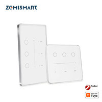 Zemismart Zigbee EU US Dimmer Light Switch 3 Gang With Neutral Interruptor Work with Tuya Alexa Google Home Smart Life App