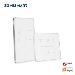 Zemismart Zigbee EU US Dimmer Light Switch 3 Gang With Neutral Interruptor Alexa Google Home Tuya Smart Life App Control