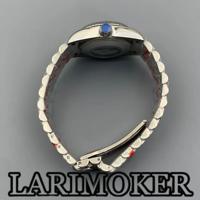 LARIMOKER 31mm Women's NH15 Silver Mechanical Watch Roman Numeral Gear Bezel Green Brown Dial Sapphire Steel Diving Watch