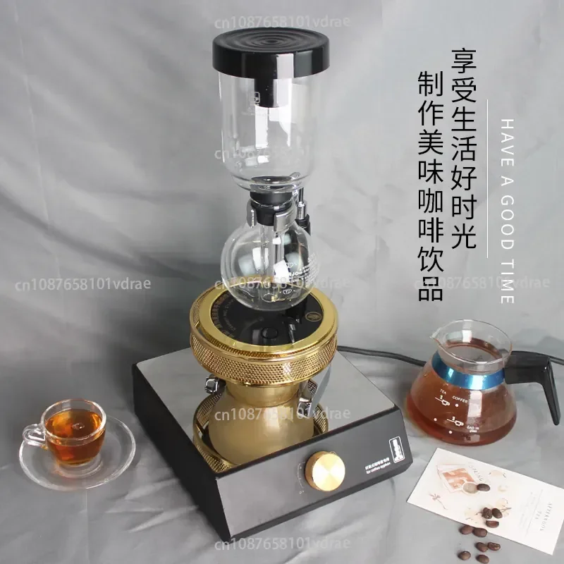 Siphon Coffee Pot, Microwave Oven, Electric Hotplate and Halogen Lamp-heated Coffee Maker