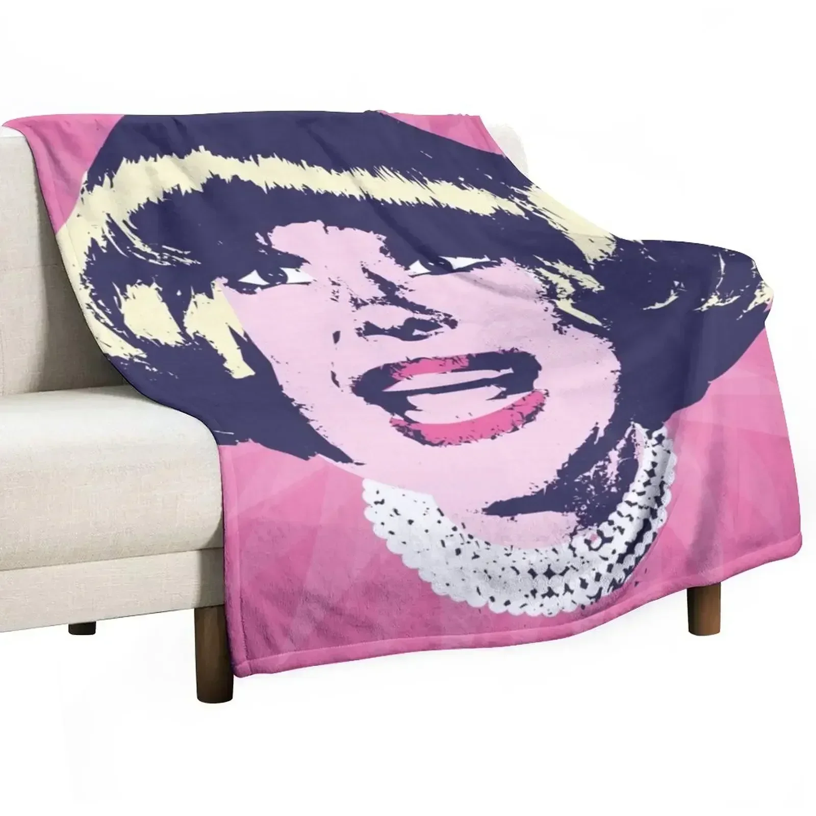 carol channing pop-art tribute Throw Blanket Sofas Luxury Throw Plaid on the sofa Furry Blankets