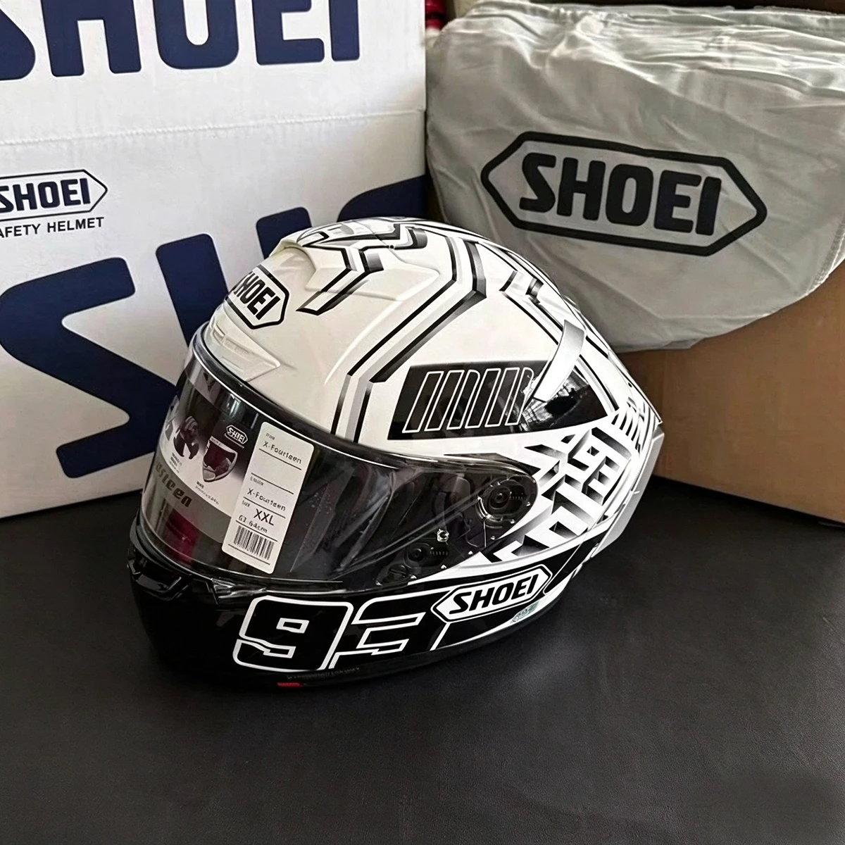 New SHOEI X14 White Ant Full-Face Motorcycle Helmet.Full Gloss Finish Full-Face Helmet, Motorcycle Riding Gear shoei Helmet