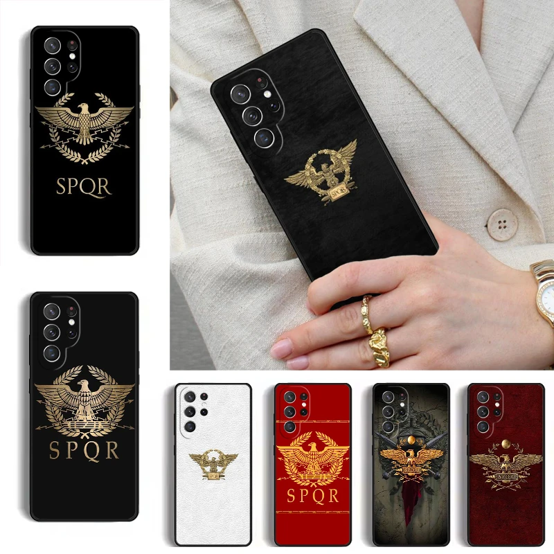 SPQR Roman Imperial Legion Phone Case for Samsung Galaxy S26 S25 Ultra S24 S23 S22 S21 Plus Note 10 Bumper Cover
