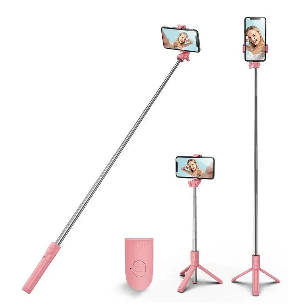 

0.7/1/1.7m Mobile Phone Selfie Stick Handheld with Fill Light Live Streaming Bracket Extended length with Remote Shutter