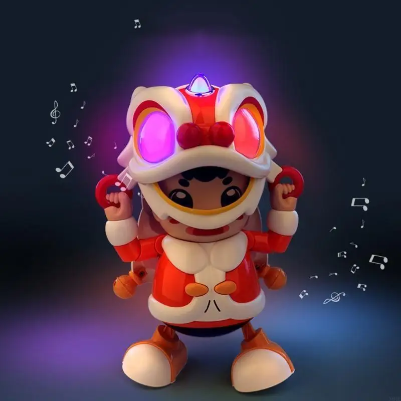 

N84E Novelty Mini Funny Electric Lion Dance Toy Plastic Toy Kids Relieve Boredom