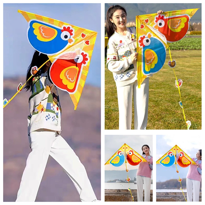 Free Shipping Chicken Kites flying toys for kids kites line Children outdoor games sports toys ripstop nylon flying bird flies