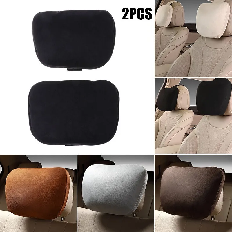 1 Pair Universal Car Headrest Maybach Design S Class Ultra Soft Pillow For Mercedes Benz 29*19cm Cushion Accessories