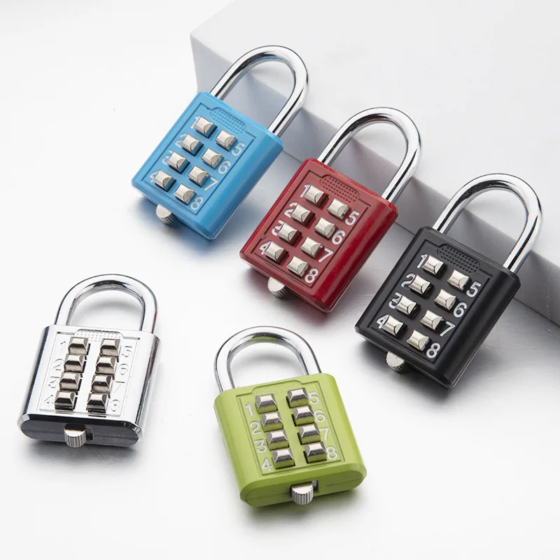 8 Digits Password Code Combination Padlock Zinc Alloy Suitcase For Luggage Travel Code Smart Lock Code Keyed Anti-thieft Lock