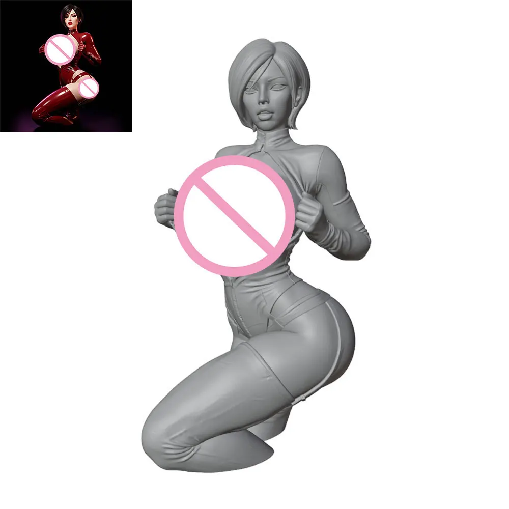 1/24Elegant and capable agent image,NSFW, classic popular character resin model kit GK mini 3D printed gray statue, not painted