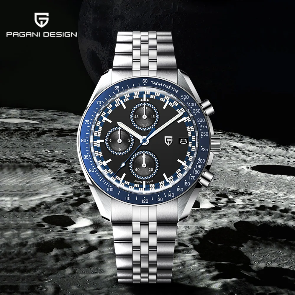 2026Pagani design sports VK67 Speed Chronograph  watch top Sapphire Quartz men's watch stainless steel waterproof luminous watch