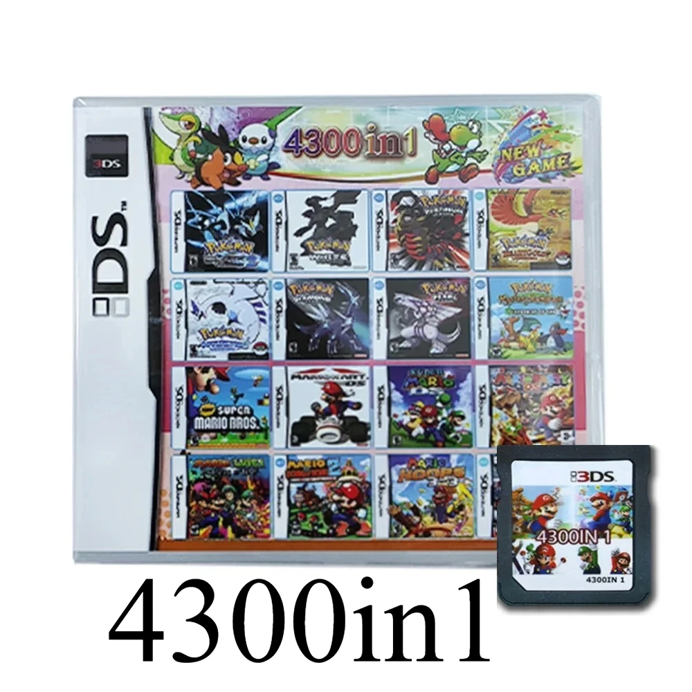 populaire VS 4300 in 1 compilatie Pokemon GameCards DS NDS 3DS 3DS NDSL Game Cartridge Card Video Game Handheld Player (R4 Card)