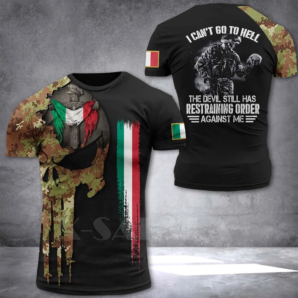 Camisa De camuflaje Italiano Para hombres, impresión 3d De Alta calidad, camisetas especiales Veterano