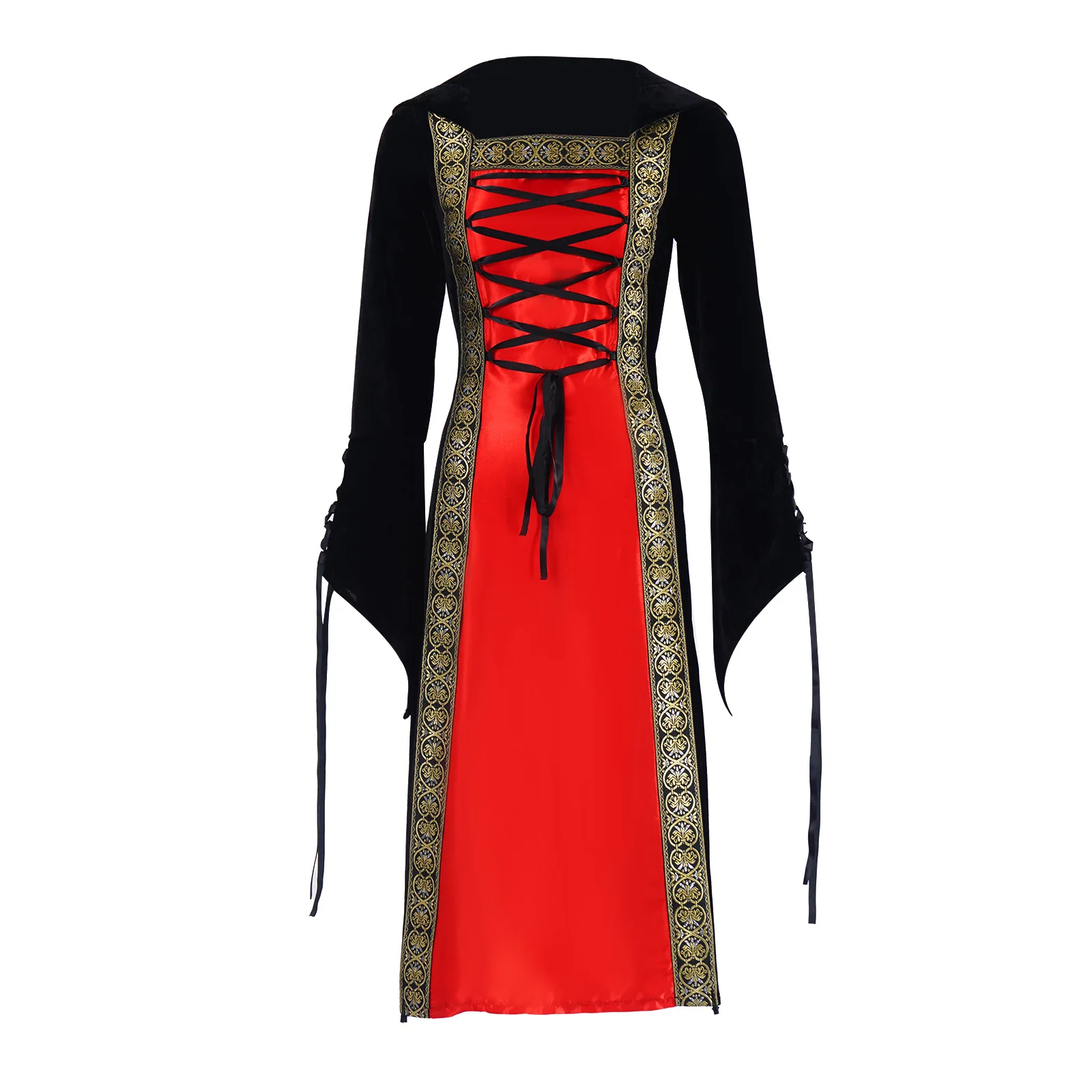 

Medieval Renaissance Women's Skirt Halloween Court Queen Cosplay Long Dress