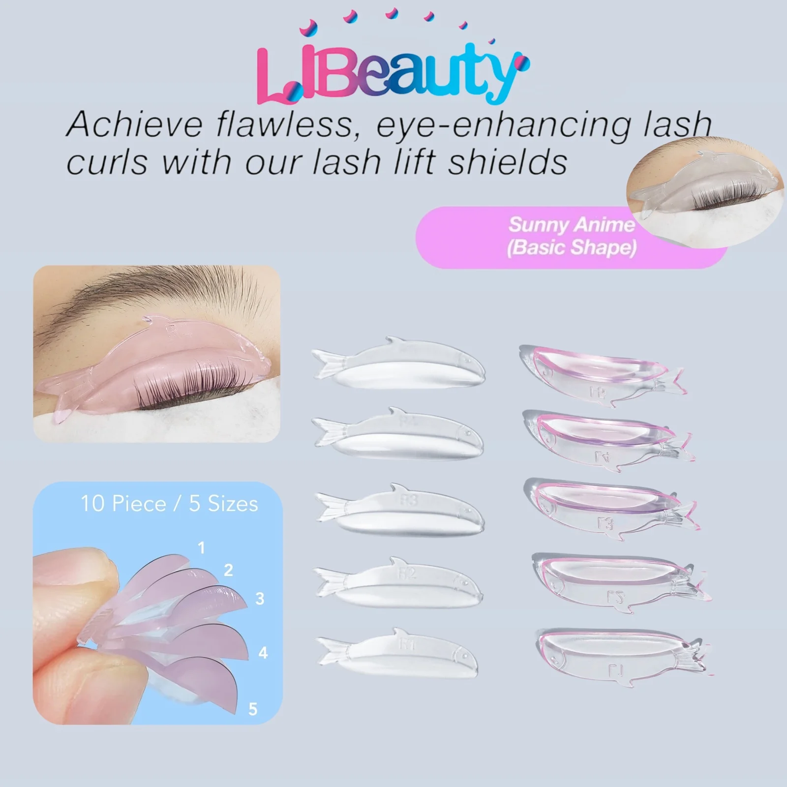 

Libeauty C Curl 5 Pairs Silicone Eyelash Perm Pads Sticky Lashes Rod Shield Lifting 3D Eyelash Curler Accessories Makeup Tools