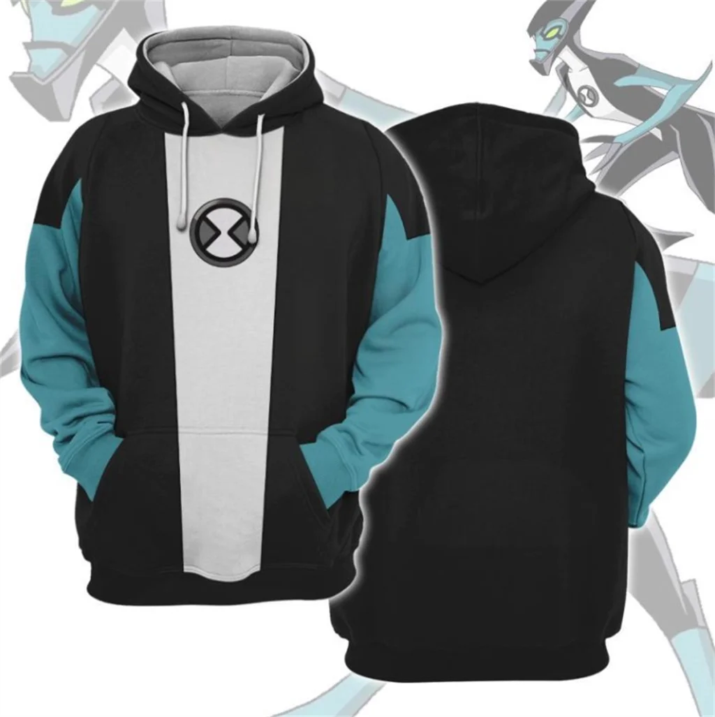 

Popular Ben 10 Omnitrix Cosplay Hoodies 3D Ben Tennyson Printed Anime Cartoon Sweatshirt Summer Men Women Tracksuit Y2k Pullover