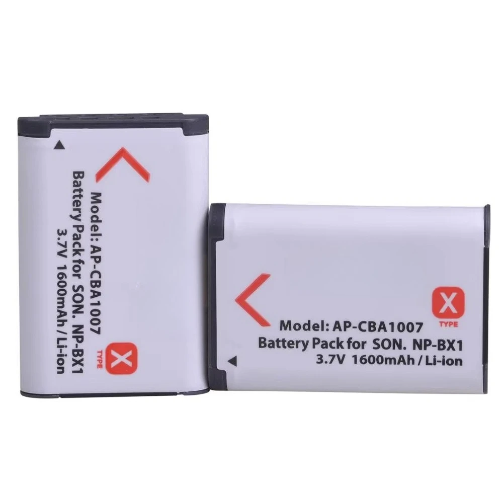 Bateria NP-BX1 de alta capacidade de 1600mAh para câmera Sony ZV-1 RX100 M5 M6 M7 FDR-X3000 HDR-AS300 - Tempo de gravação mais longo
