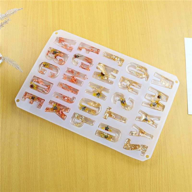 Letters Jewelry Making Mold Silicone Mould DIY Craft for Key Chain Epoxy Resin M Dropsale