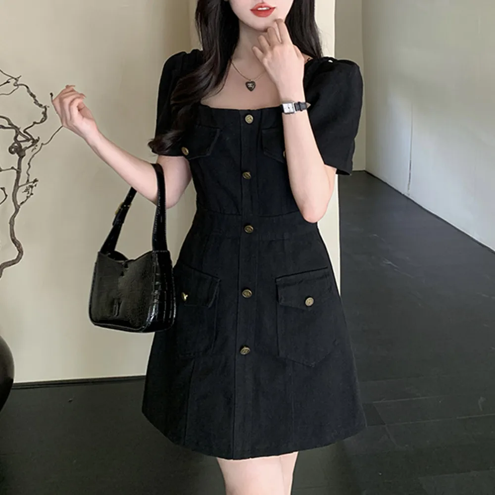 plus Size Women's Dr Elely Cutout ket Denim Summer Faion Conceal Meat Long And ort Bla Denim Skirt