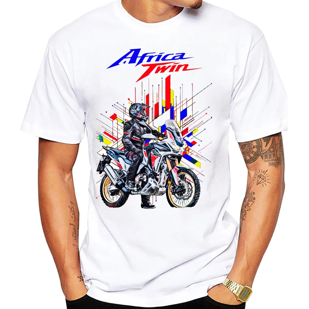 

Africa Twin CRF1100 Motorcycle GS Adventure T-Shirt Men TShirt Moto Mountain Riding Sport Clothing Tops Hip Hop Boy Casual Tees
