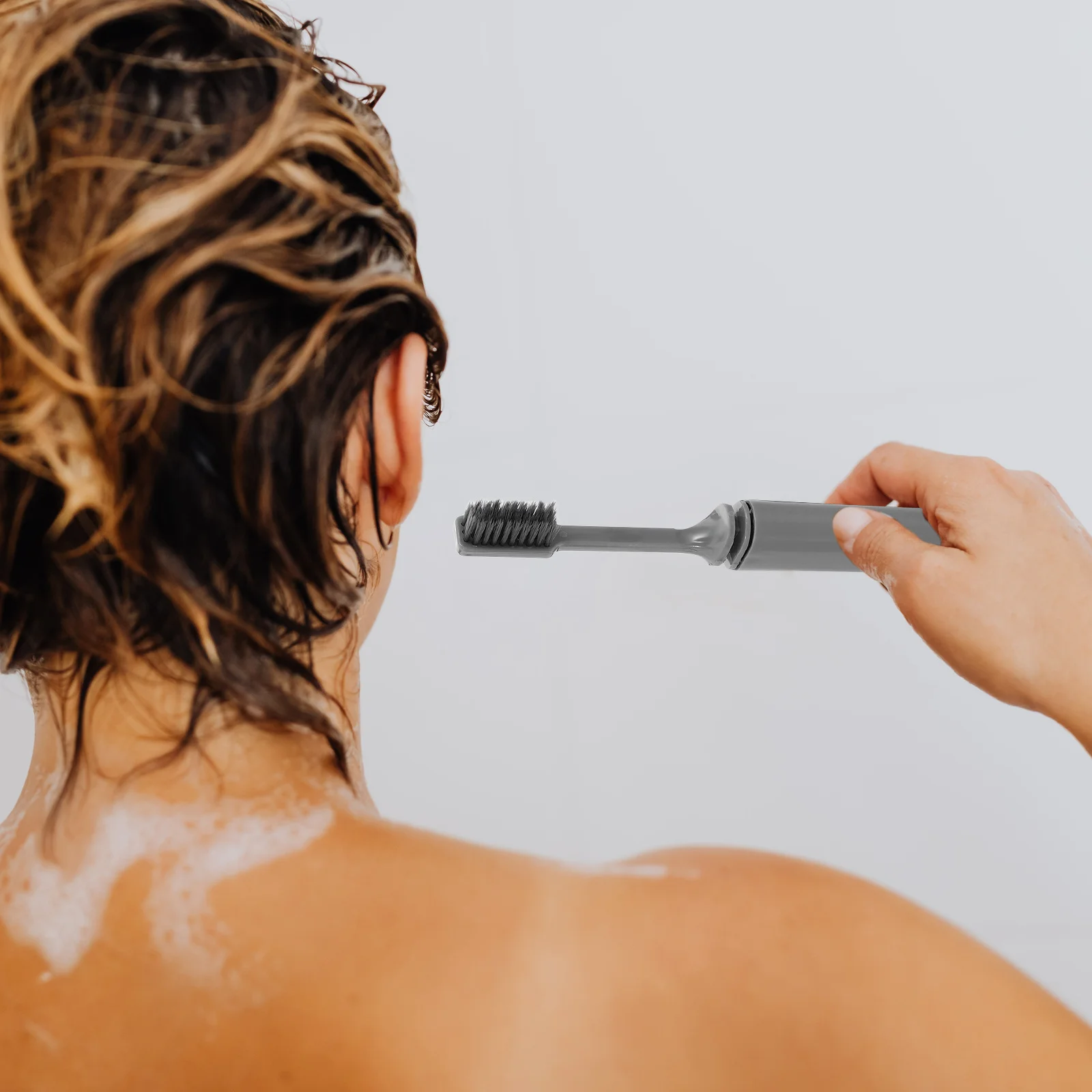 

10Pcs Portable Folding Toothbrush Travel Dustproof Toothbrush Case Soft Bristles Compact Travel Kit for Camping