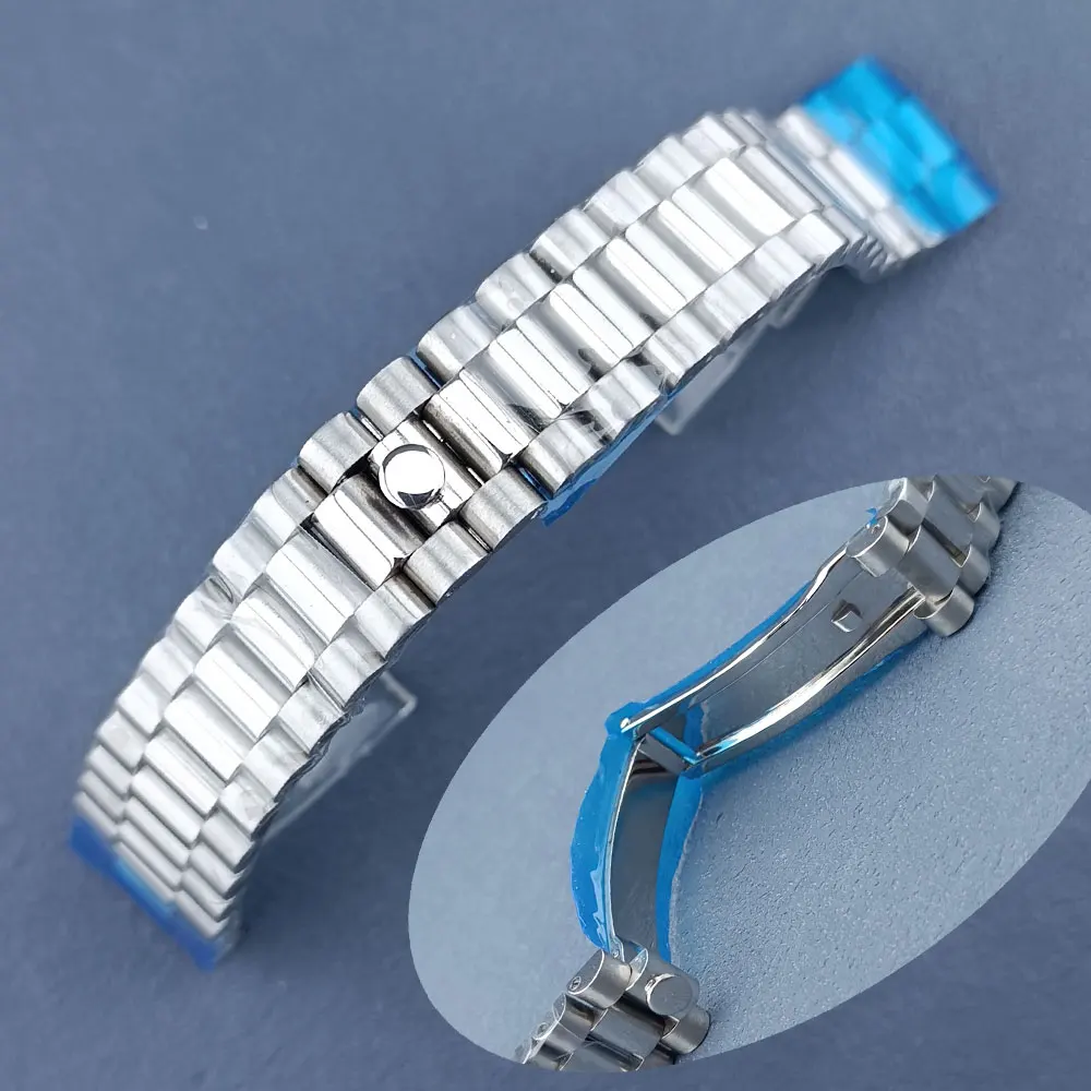 8285 movement diary silver case 316L stainless steel sapphire transparent glass back case luminous dial Oyster strap