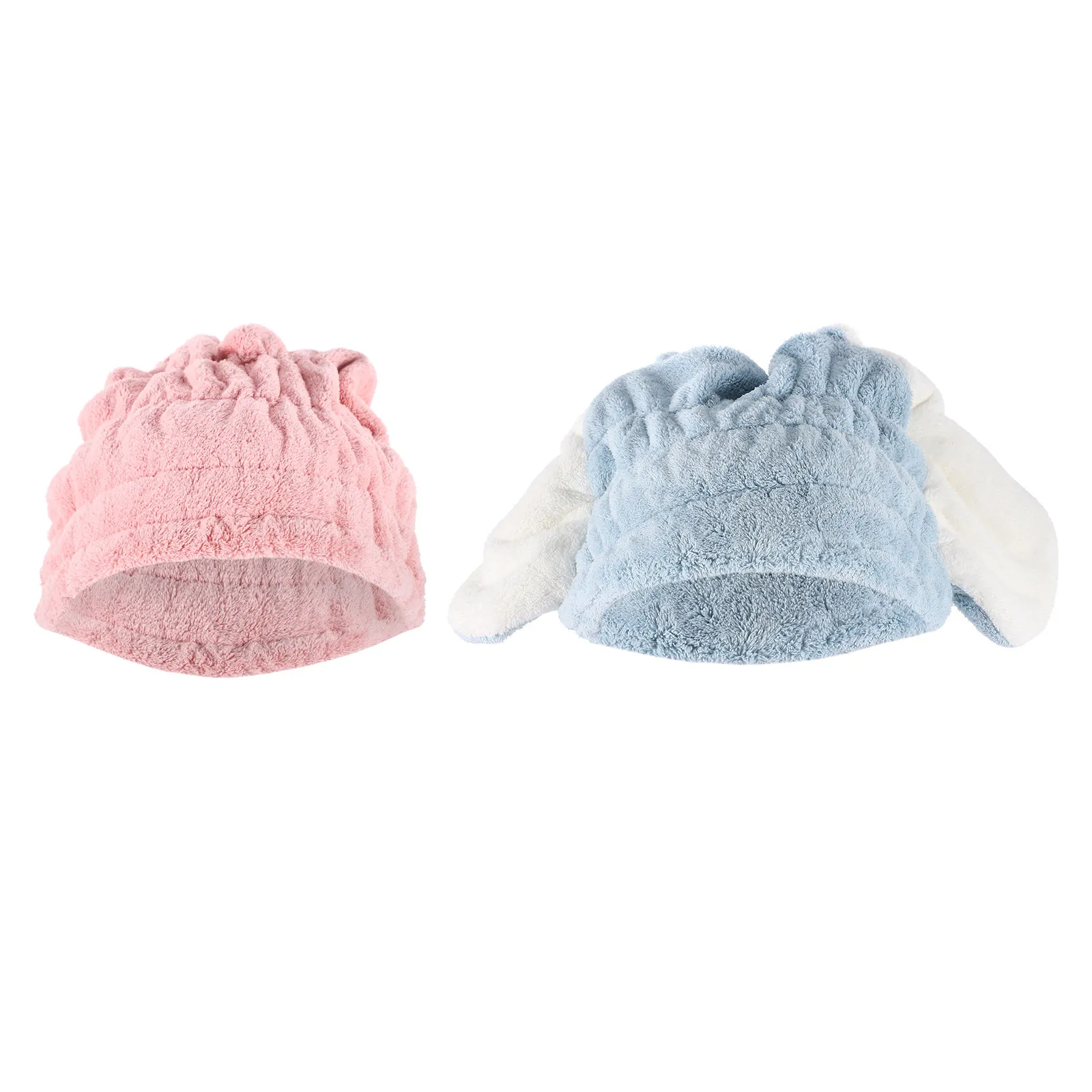 

2Pcs Absorbent Hair Drying Hats Comfortable Bath Caps Fast Drying Hair Towels Shower Caps Home Use Shower Hats