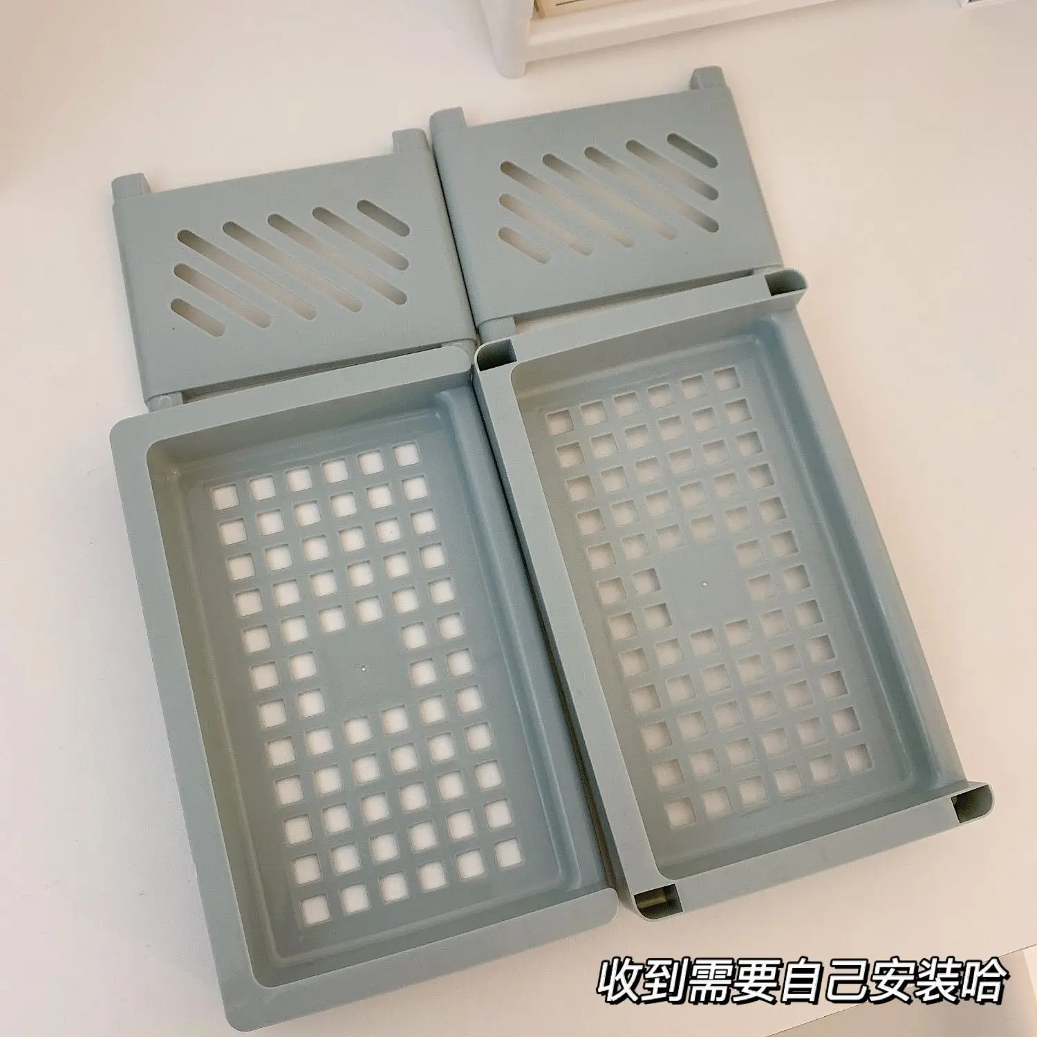 Double-layer Plastic Desktop Organizer Simple Sundries Storage Holder Small Storage Shelf for Dormitory Stationery Storage Rack