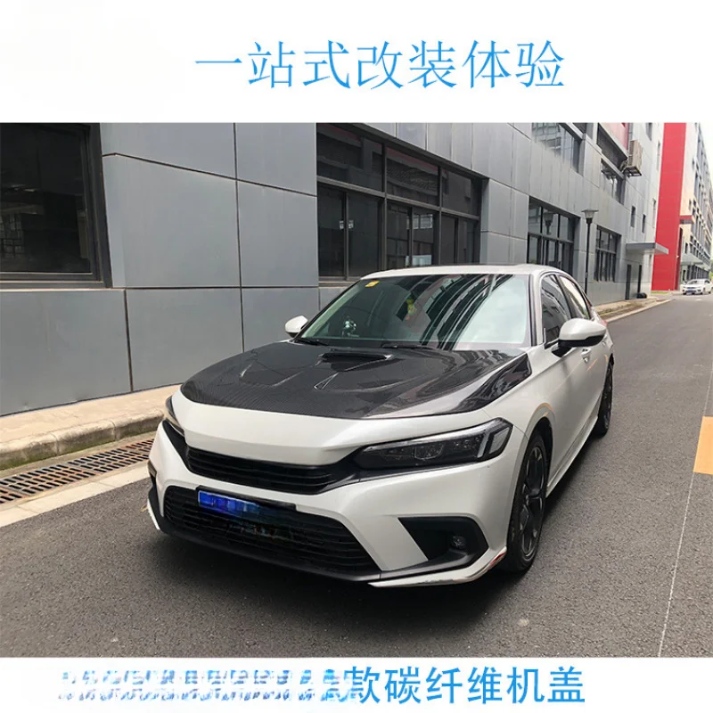 For Honda Civic (2023) Carbon Fiber Engine Hood (Lightweight, Ventilated, Hot Sale, Modified Part)