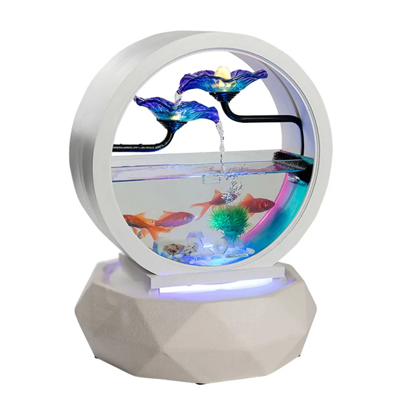 

Flowing water fish tank ornament European-style living room desktop creative home fountain Flowing water porch decoration