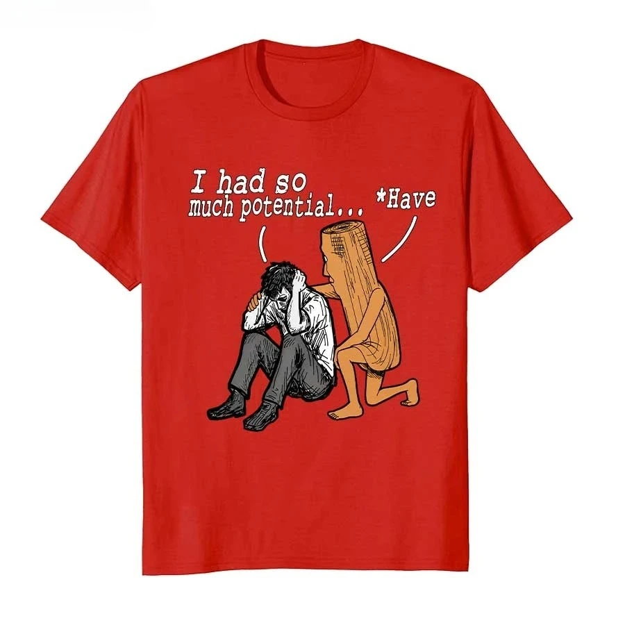 I Had So Much Potential Funny Triple T Sahur Bruh Meme T-shirt For Women  T Shirts Short Sleeve Tops P977