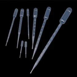 10Pcs 0.2 / 0.5 / 1/2/3/5 / 10ML Laboratory Pipette Plastic Disposable Graduated Container Liquid Dropper Equipment Straw