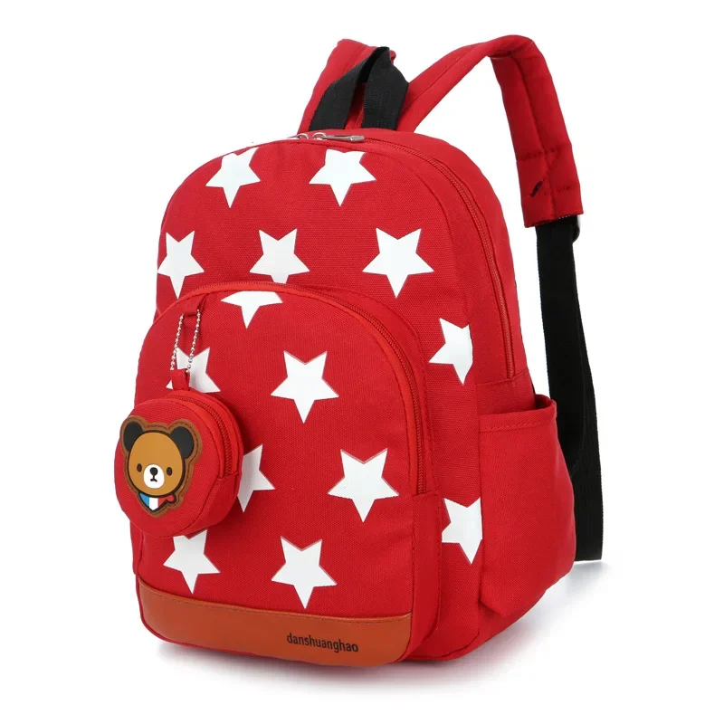 Mochila escolar para niños y niñas, mochila impermeable con doble cremallera, dibujos animados de Anime, 2-3-5 años