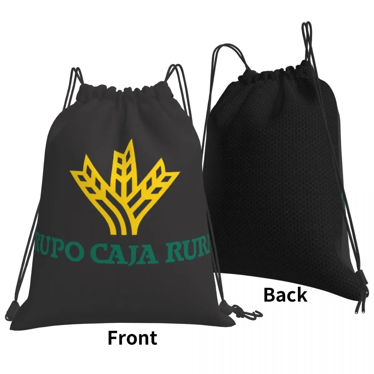 Brilliant Caja Rural Drawstring Bags Gym Bag Unisex Sports Gym Bag Fitness Building Muscle Shopping Sackpack