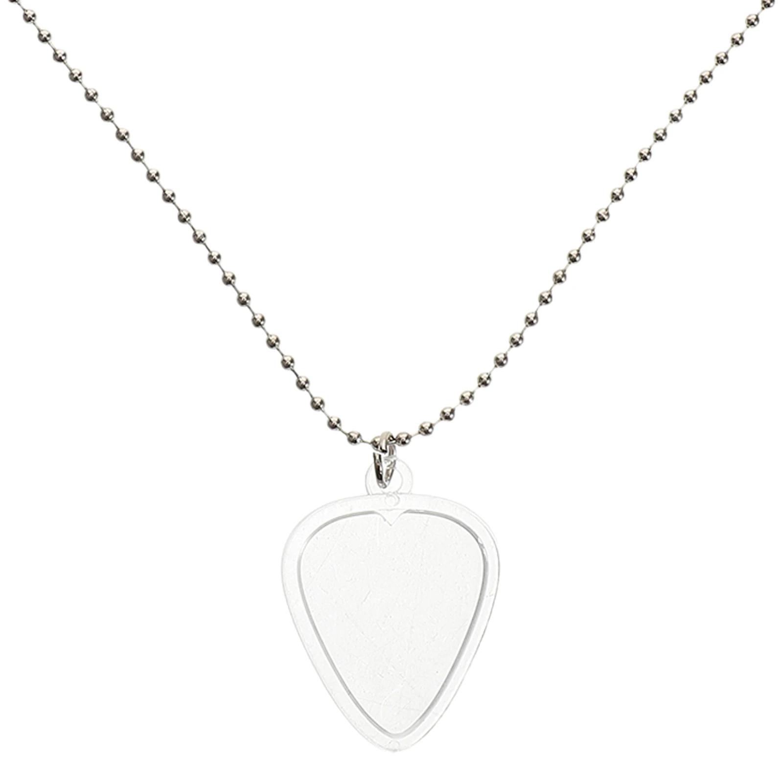 

Heart Shaped Guitar Pick Holder Necklace Transparent Design Standard Size Compatible Most Picks Market Durable Stylish