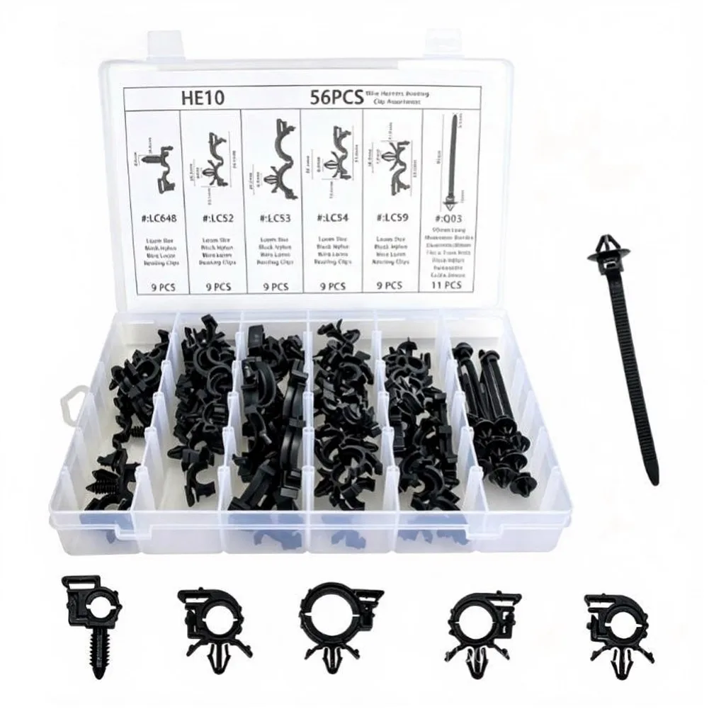 56* Auto-Befestigungsclips, Kabelbaum-Clips, Push-In-Kabelbinder, Kabelbaum-Clip-Ersatzteile, Zubehör
