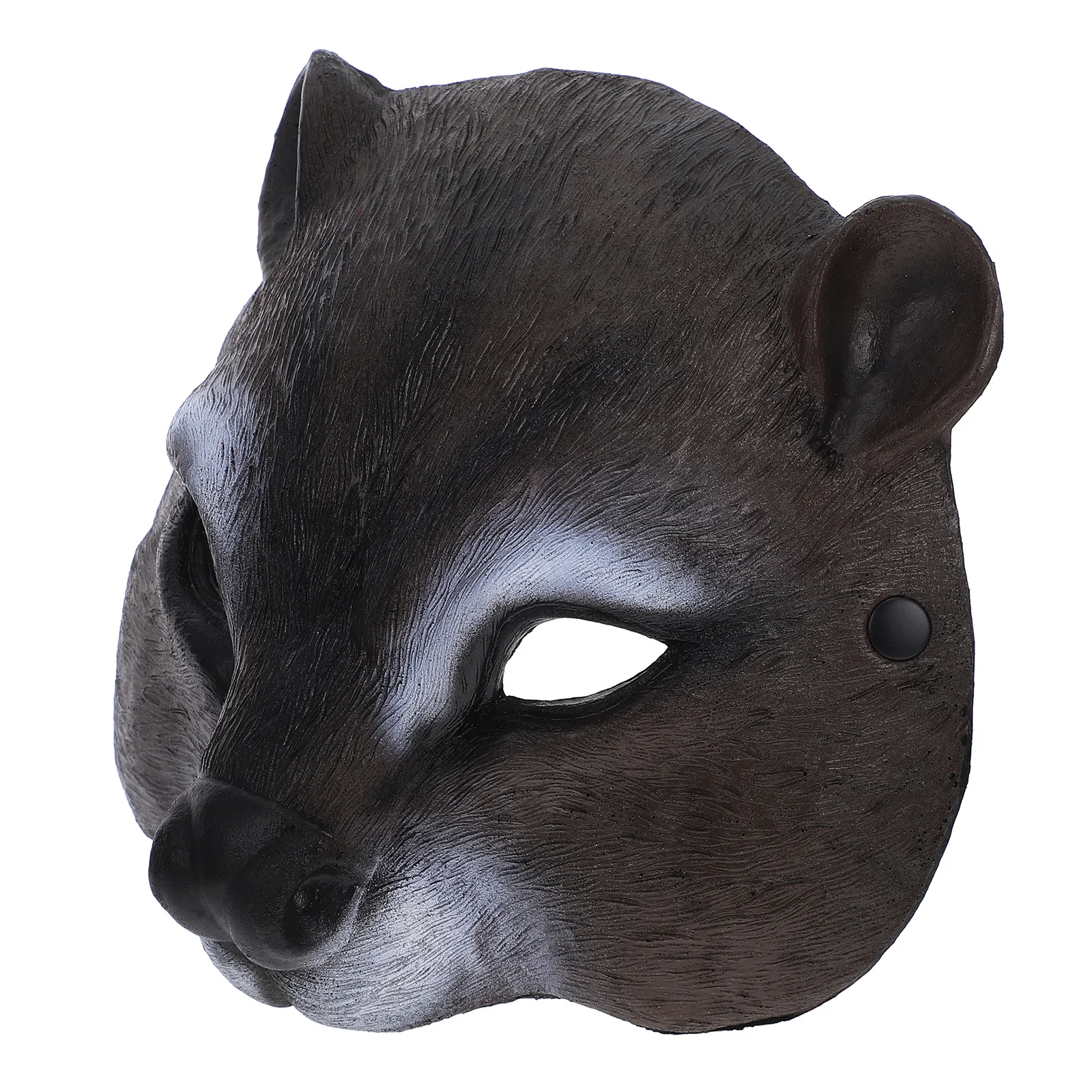 

Half Face Squirrel Mask PU Material Cosplay Masquerade Halloween Costume Performance Squirrel Face Mask