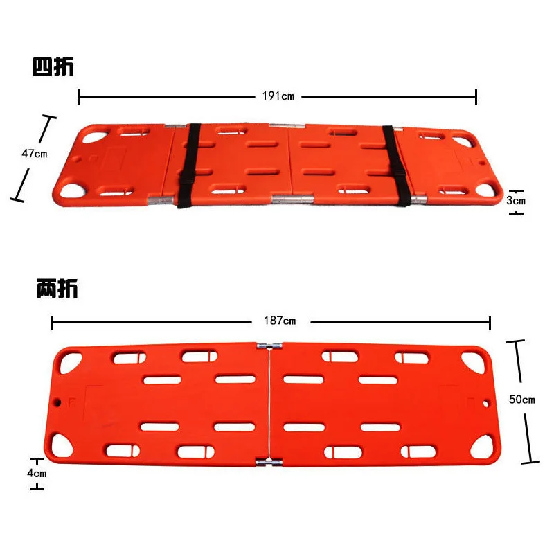 Spine Water Rescue Board Folding Plastic Floating Emergency Stretcher