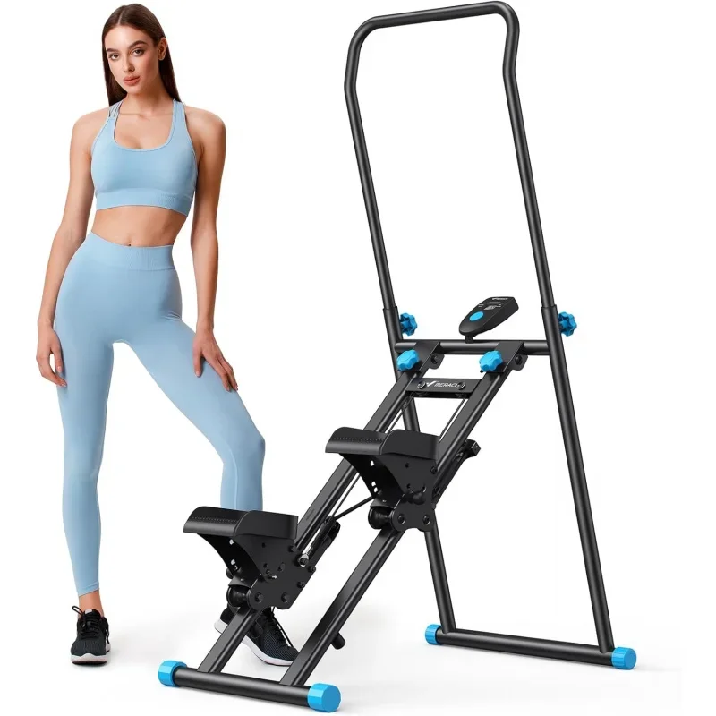 Stair Stepper Home Gym , New Version Vertical Machine Full-Workout, Compact Folding Cardio with Extended Step Range, Adjust