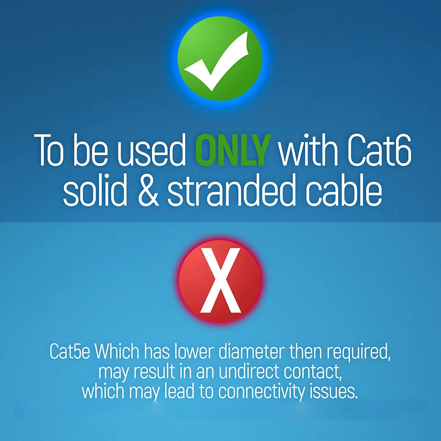 50 Stück RJ45 Cat6 Durchgangssteckverbinder, verschiedene Farben, einfach zu crimpender Modularstecker für massives oder verseiltes UTP-Netzwerkkabel – Detail 6